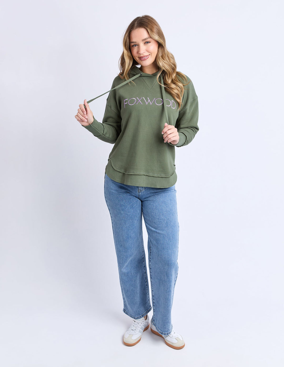 Foxwood Metallic Simplified Hoodie Khaki Lilac