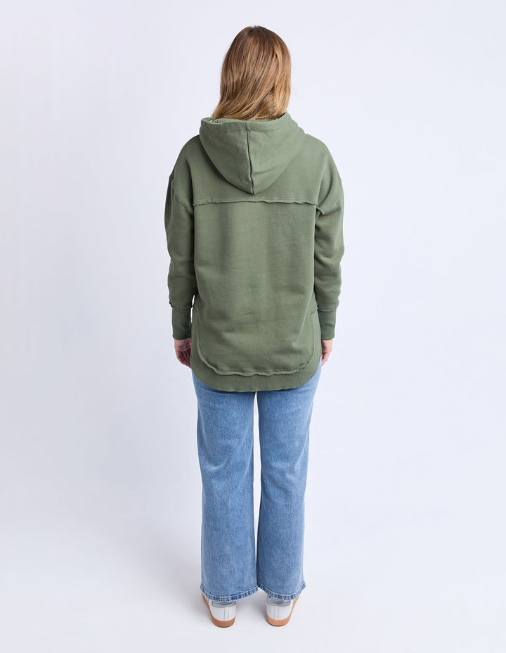 Foxwood Metallic Simplified Hoodie Khaki Lilac