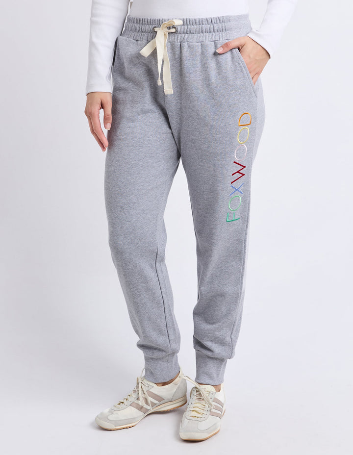 Foxwood Simplified Confetti Track Pant Grey Marle