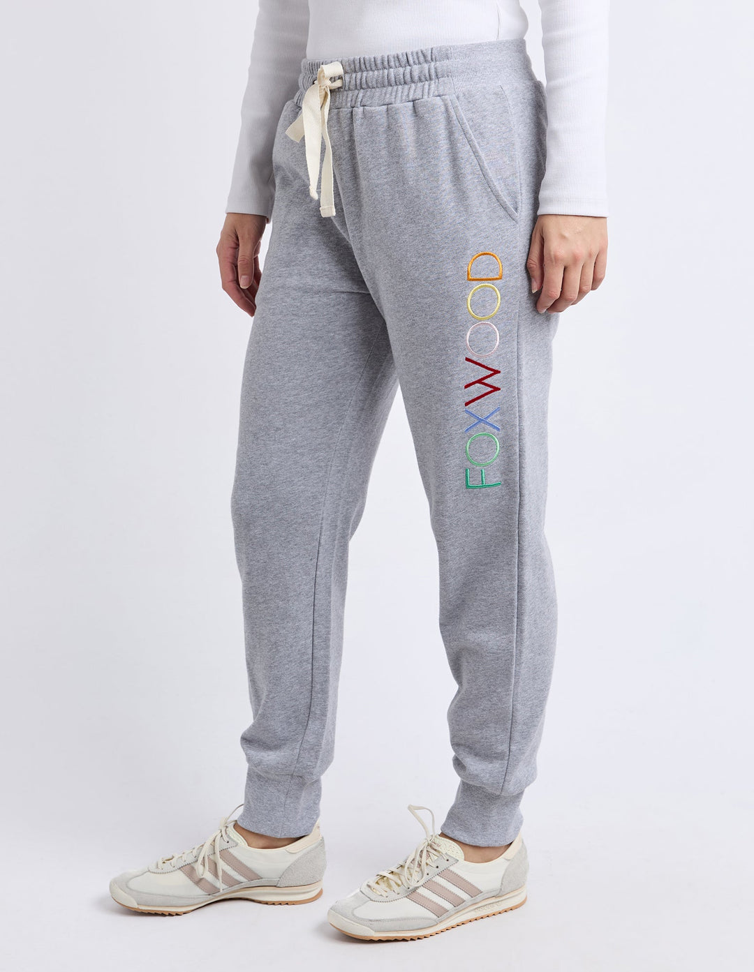 Foxwood Simplified Confetti Track Pant Grey Marle