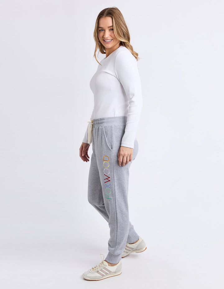 Foxwood Simplified Confetti Track Pant Grey Marle