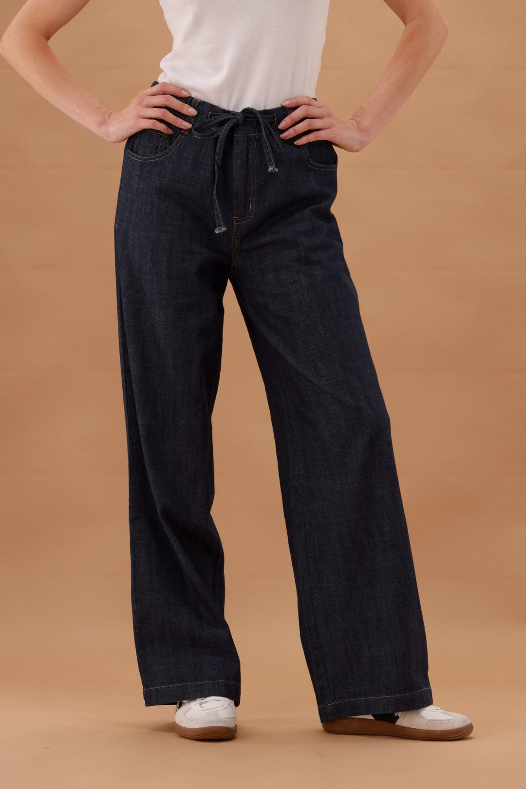 Label Amiliana Tie Waist Jean Indigo