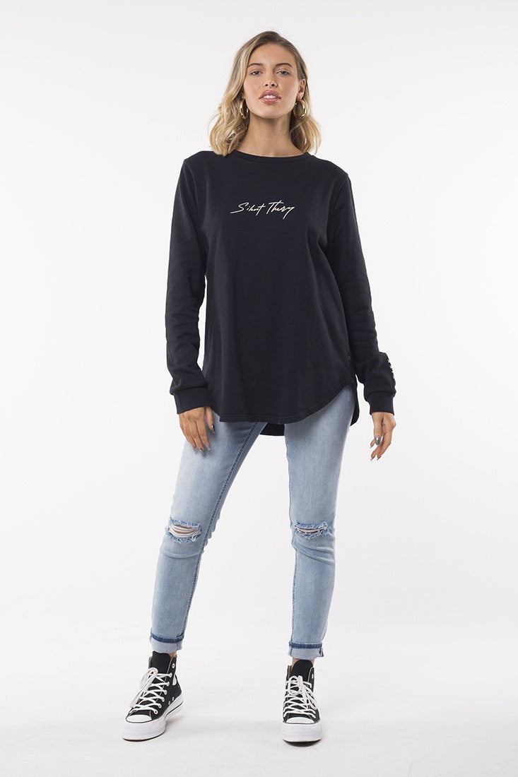 Silent Theory Obstructed Crew Washed Black