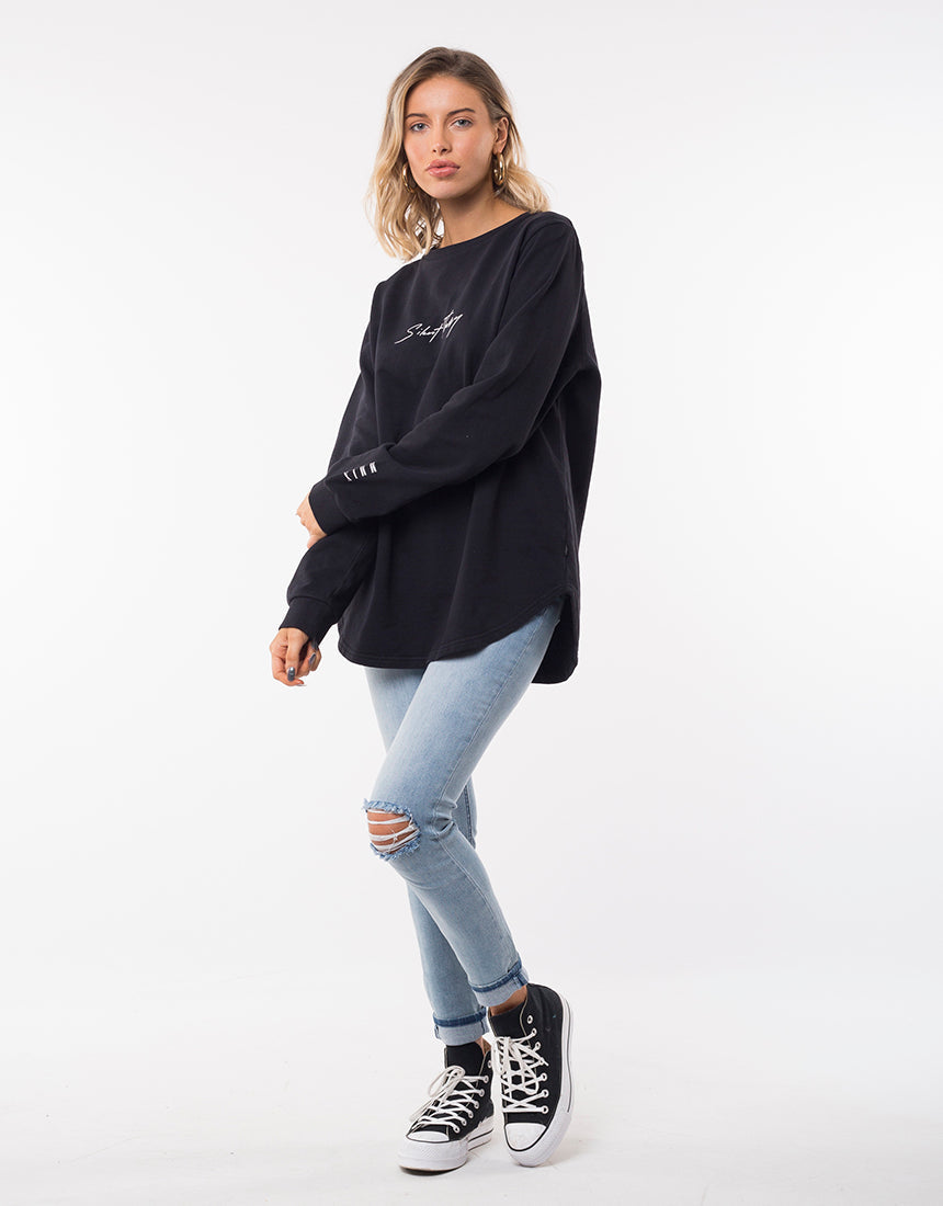 Silent Theory Obstructed Crew Washed Black