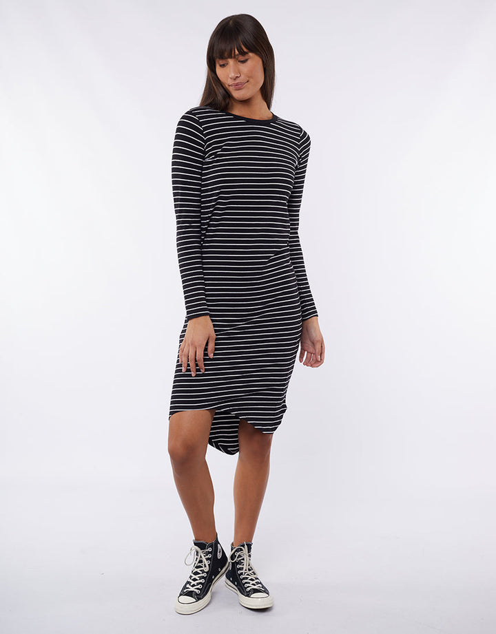 Silent Theory Dress Infinity L/S Black/White Stripe
