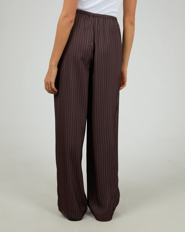 Silent Theory Eden Pinstripe Pant Chocolate