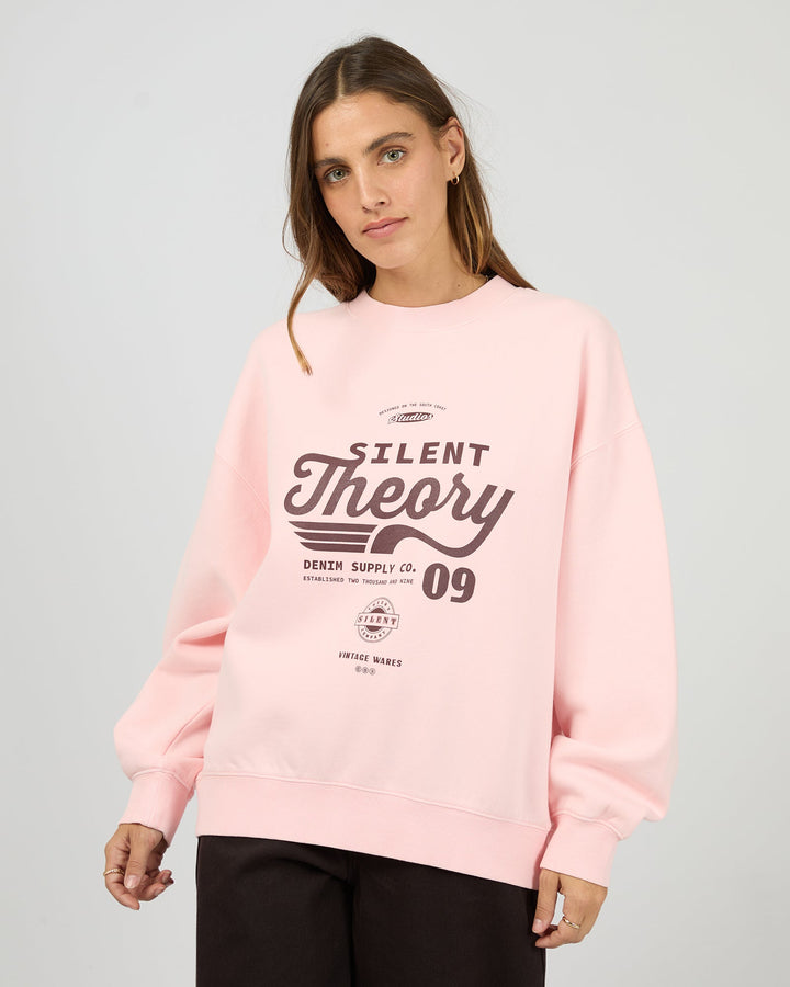 Silent Theory Emblem Crew Pink