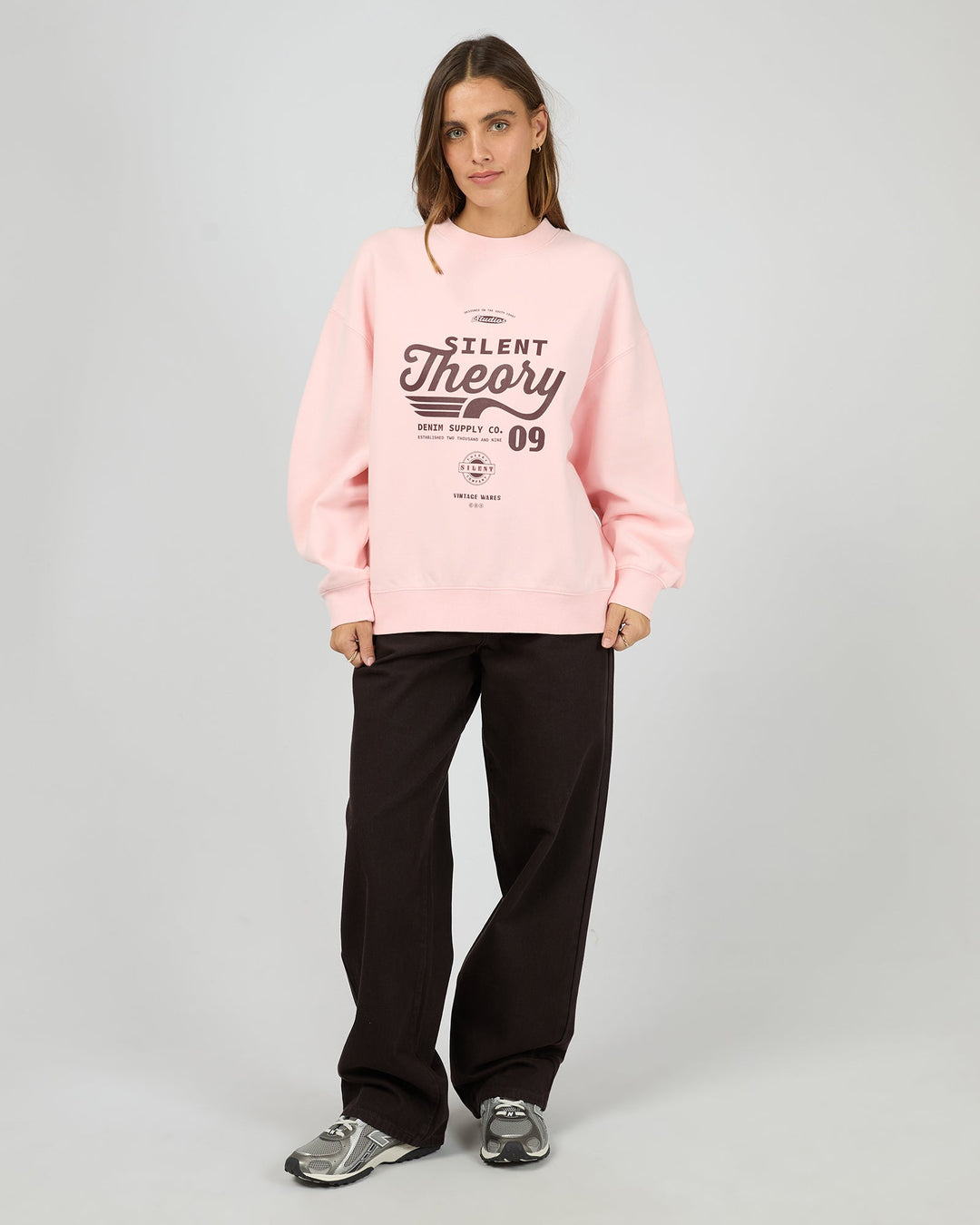 Silent Theory Emblem Crew Pink