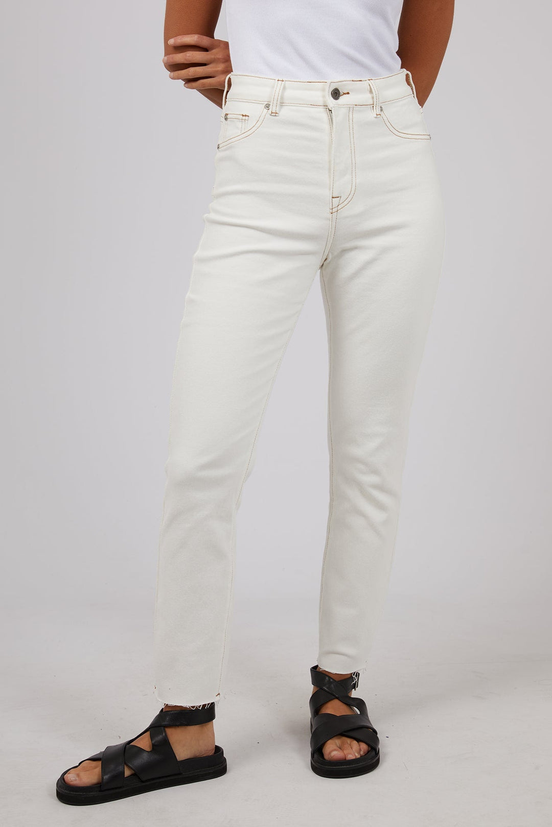 Silent Theory Monica Mom Comfort Jean Vintage White