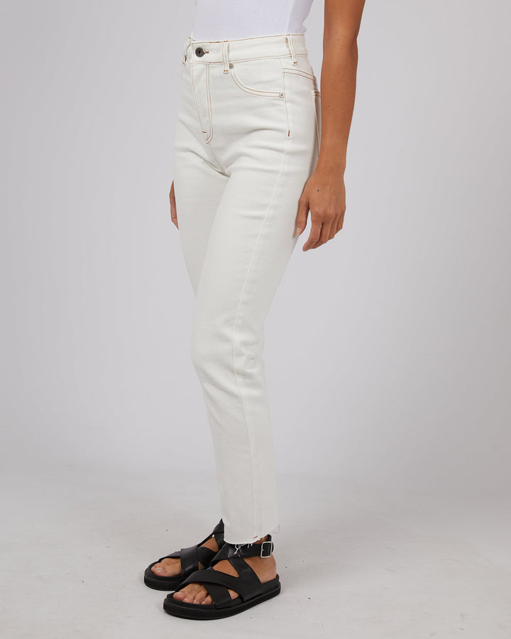 Silent Theory Monica Mom Comfort Jean Vintage White