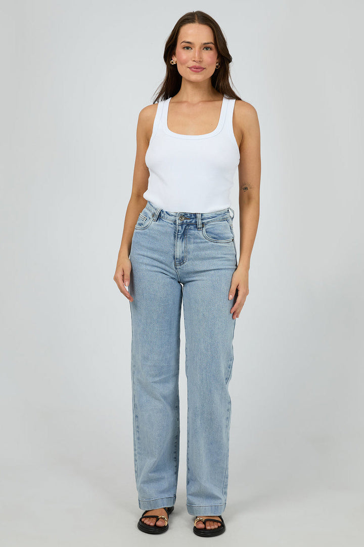 Silent Theory Hunter Comfort Wide Leg Jean Light Blue