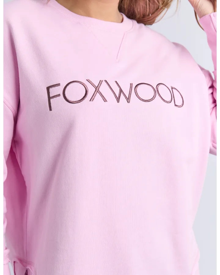 Foxwood Simplified Metallic Crew Bright Pink