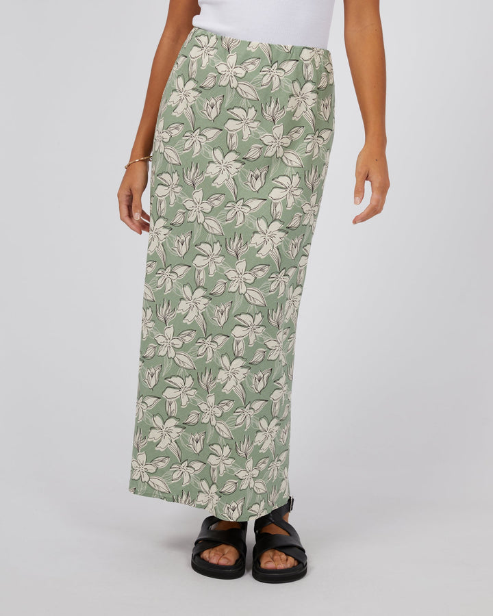 Silent Theory Eden Maxi Skirt Sage