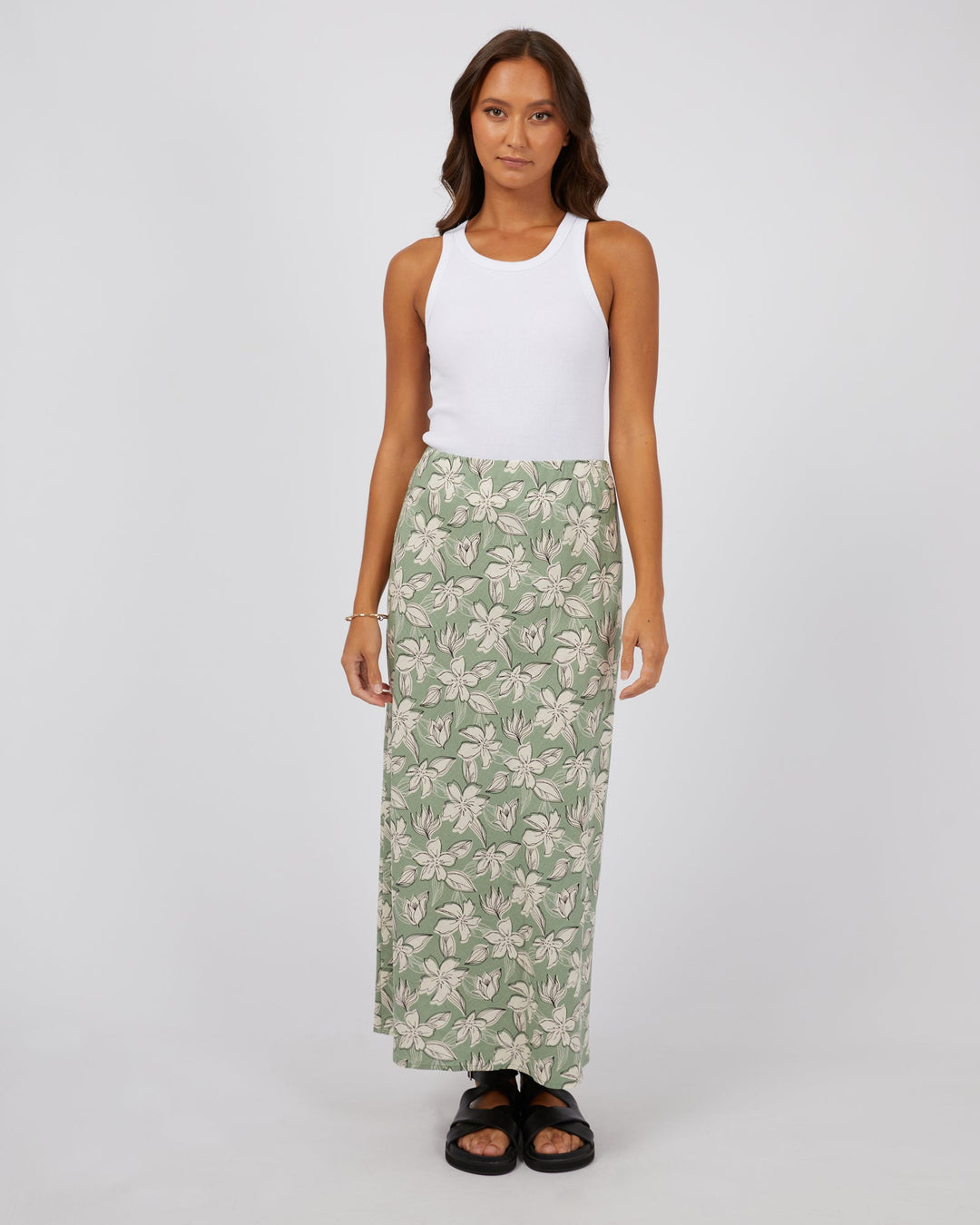 Silent Theory Eden Maxi Skirt Sage