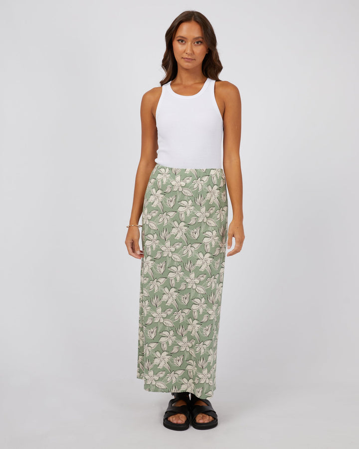 Silent Theory Eden Maxi Skirt Sage