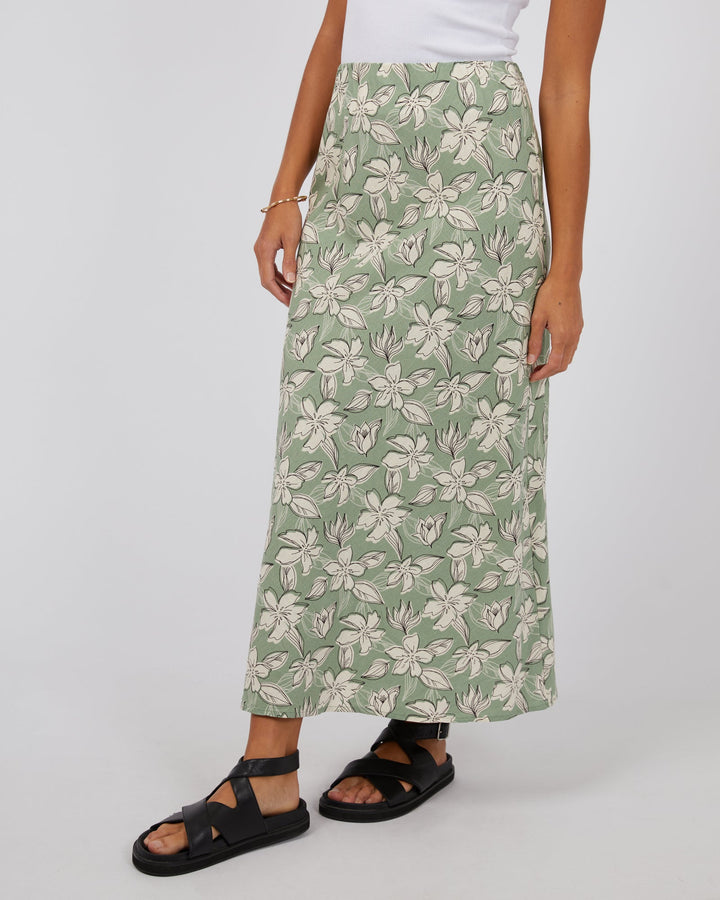 Silent Theory Eden Maxi Skirt Sage