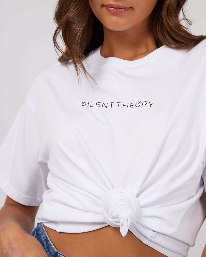 Silent Theory Logo Tee White