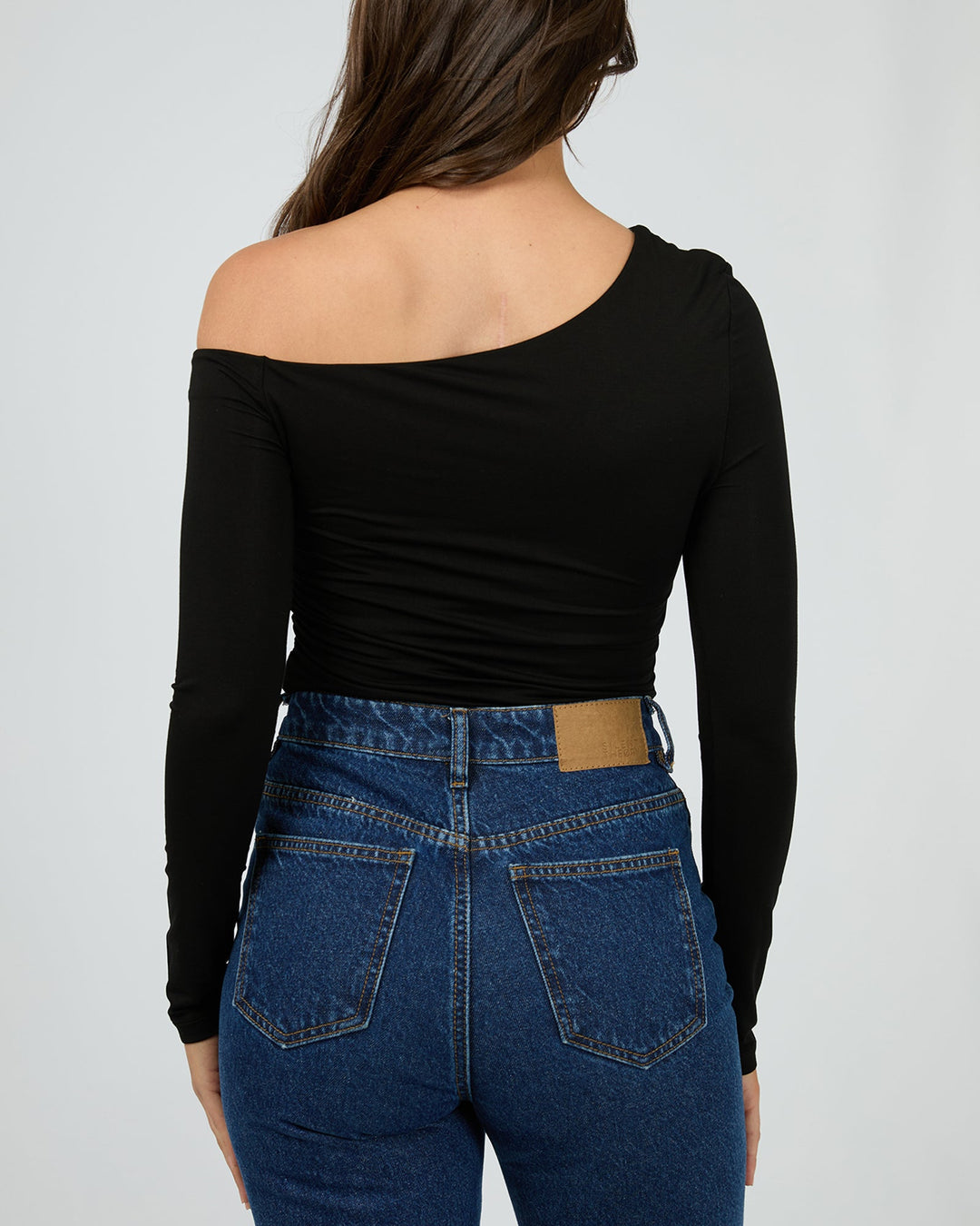 Silent Theory Evie Ruched Long Sleeve Black