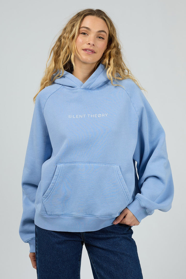 Silent Theory Logo Hoodie Light Blue
