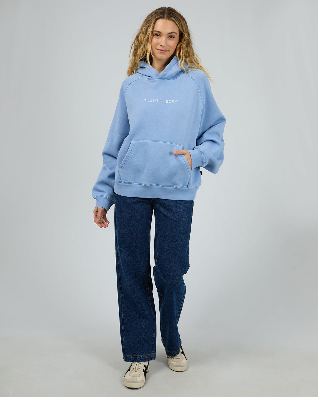 Silent Theory Logo Hoodie Light Blue