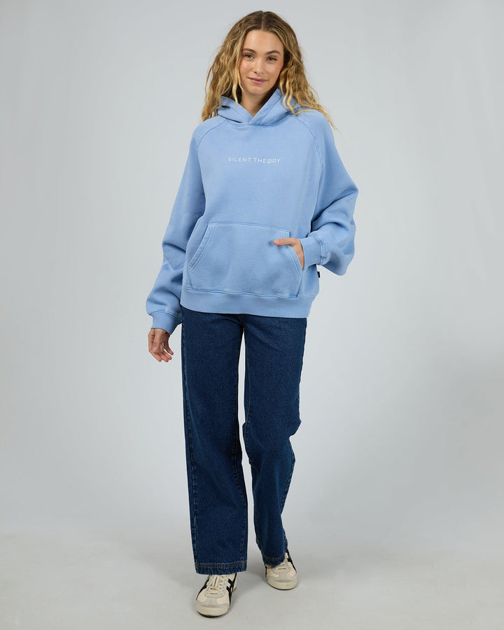 Silent Theory Logo Hoodie Light Blue