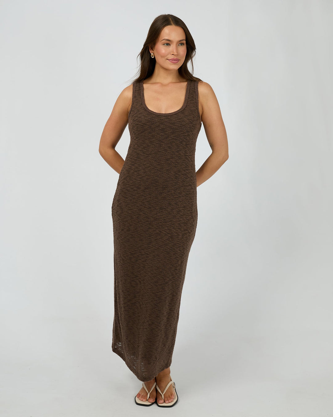 Silent Theory Leonie Tank Maxi Dress Chocolate