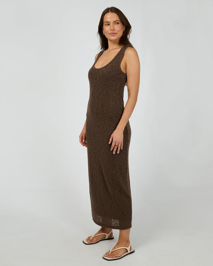 Silent Theory Leonie Tank Maxi Dress Chocolate