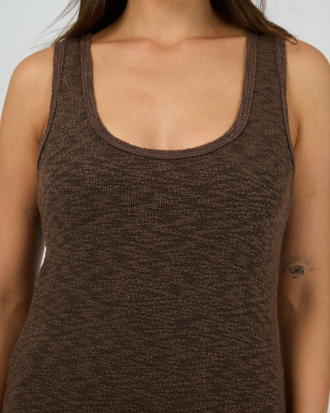 Silent Theory Leonie Tank Maxi Dress Chocolate