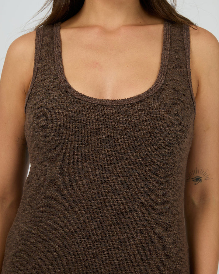 Silent Theory Leonie Tank Maxi Dress Chocolate