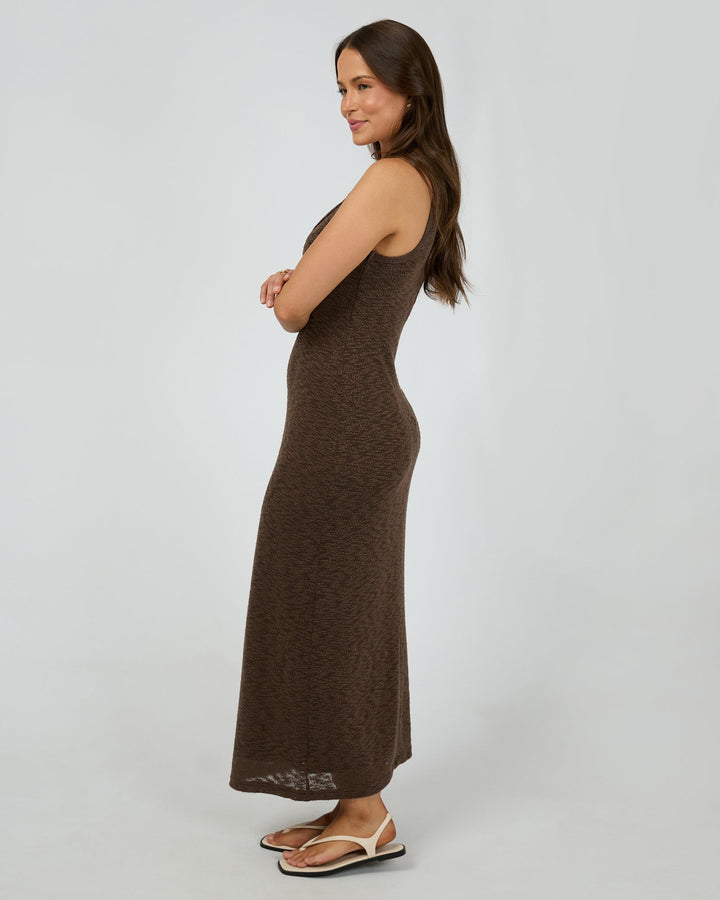 Silent Theory Leonie Tank Maxi Dress Chocolate