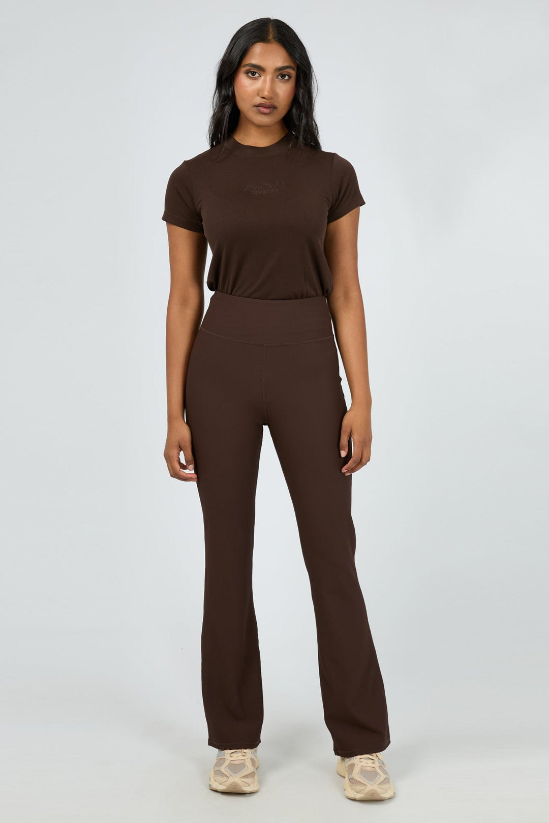 All About Eve Active Rib Flare Legging Brown