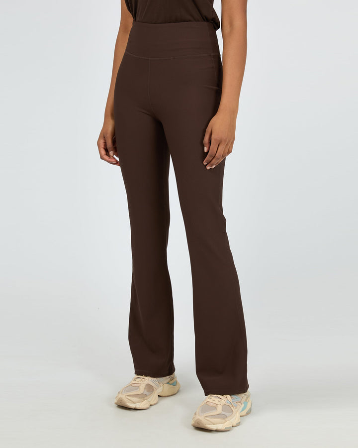 All About Eve Active Rib Flare Legging Brown