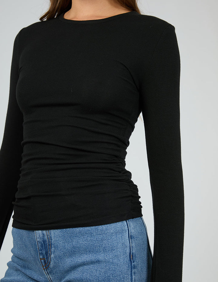 All About Eve Kylie Long Sleeve Top Black