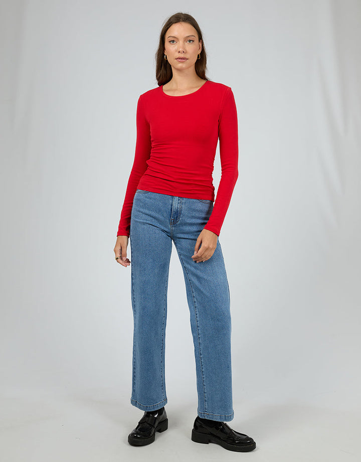 All About Eve Kylie Long Sleeve Top Scarlet