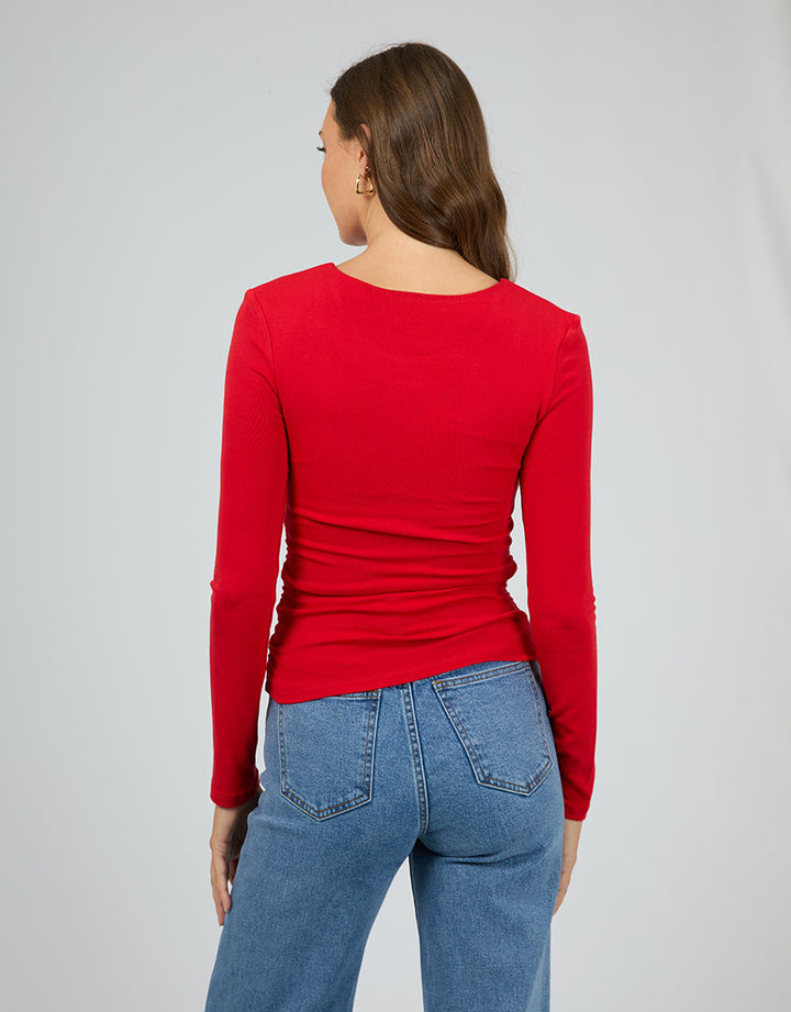 All About Eve Kylie Long Sleeve Top Scarlet