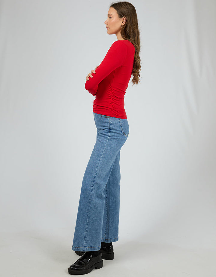 All About Eve Kylie Long Sleeve Top Scarlet