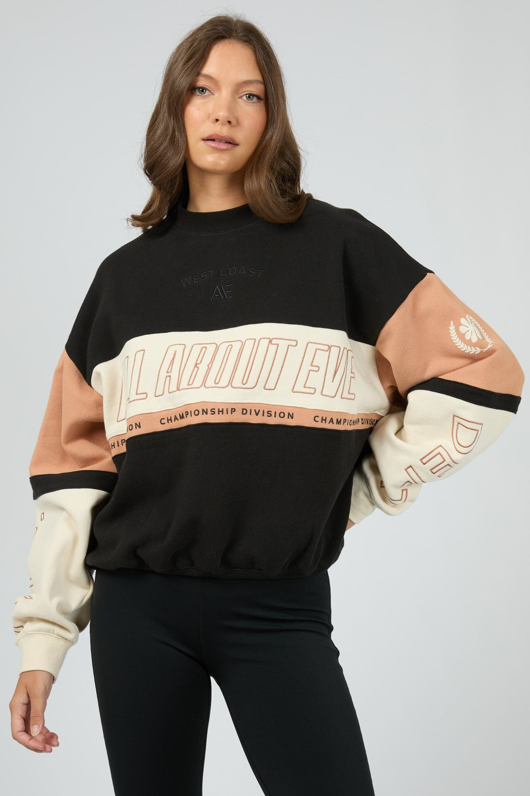All About Eve Performance Slouch Panel Crew Black