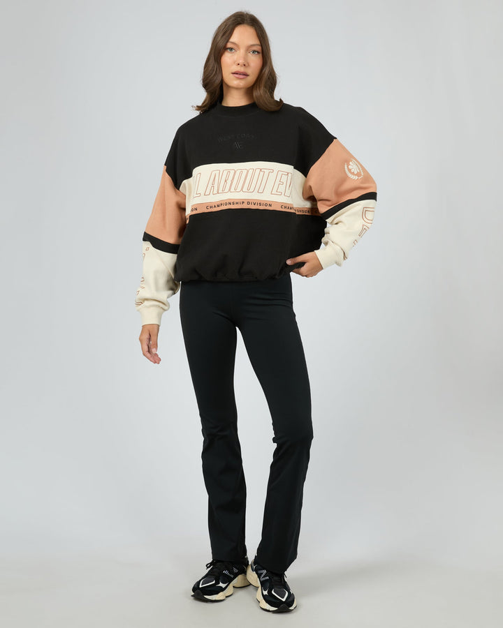All About Eve Performance Slouch Panel Crew Black