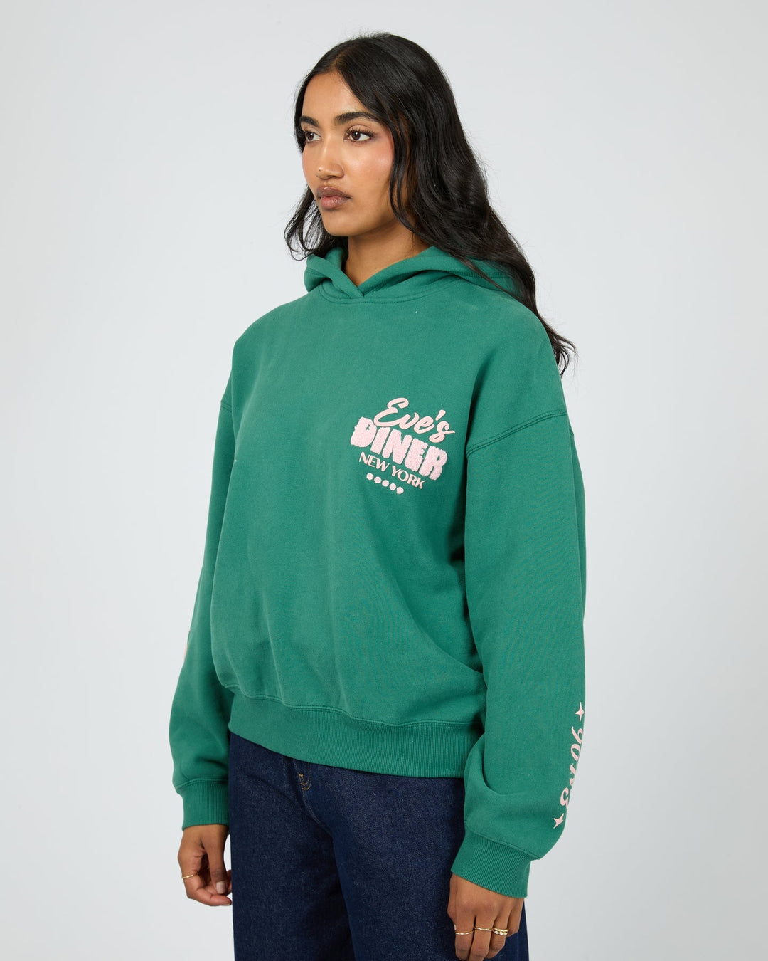 All About Eve South St Diner Box Hoodie Green