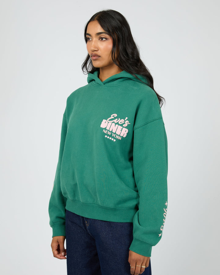 All About Eve South St Diner Box Hoodie Green