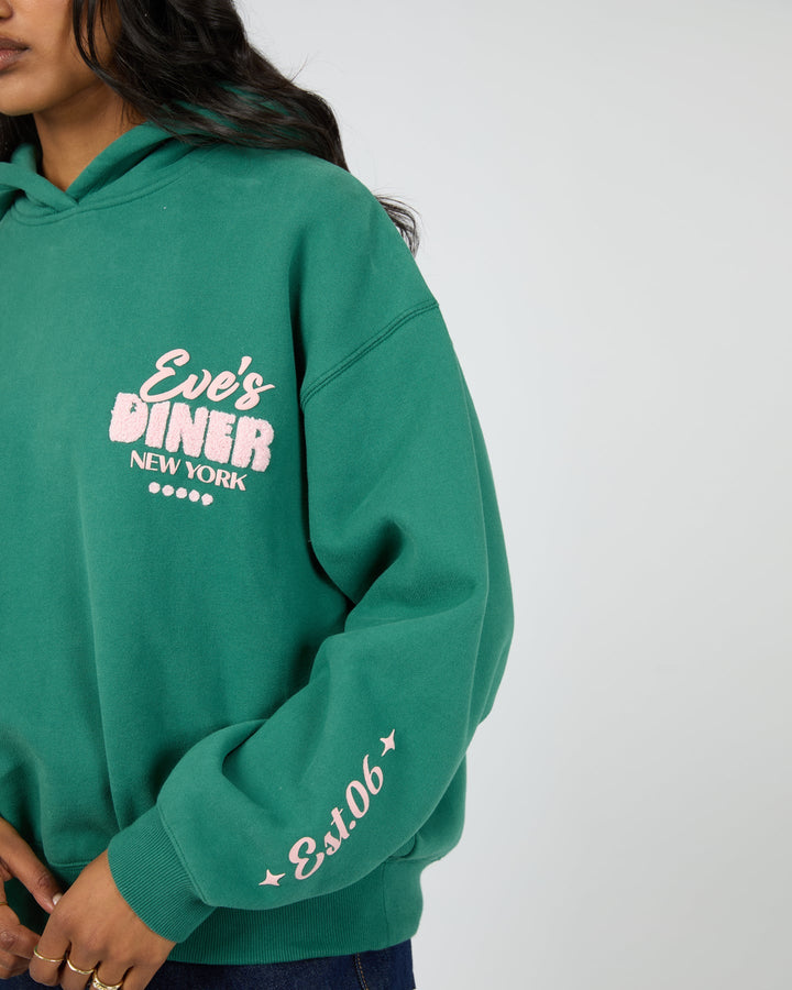 All About Eve South St Diner Box Hoodie Green