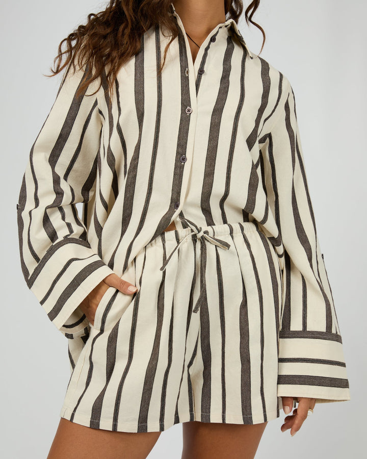 All About Eve Rosa Stripe Short Brown