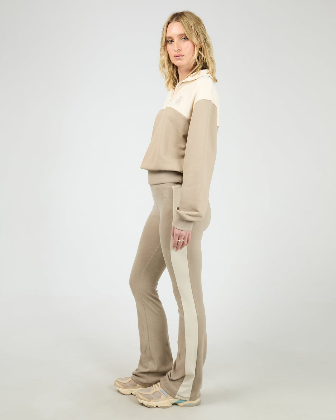 All About Eve Athletica Panel Flare Pant Stone