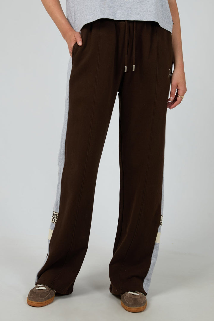 All About Eve Athletica Panel Track Pant Brown