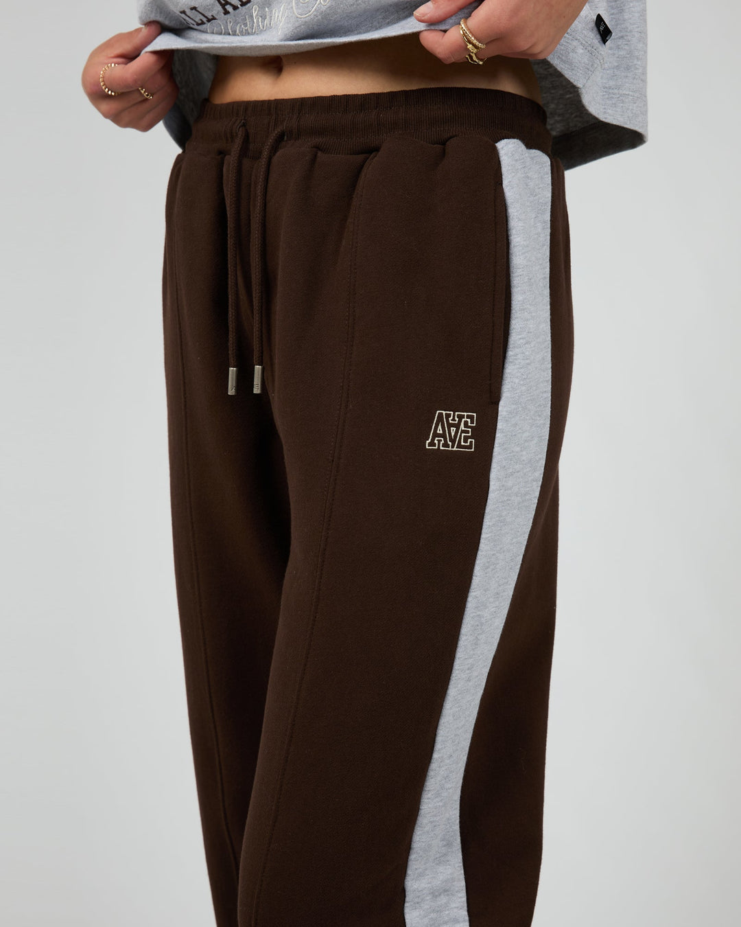All About Eve Athletica Panel Track Pant Brown