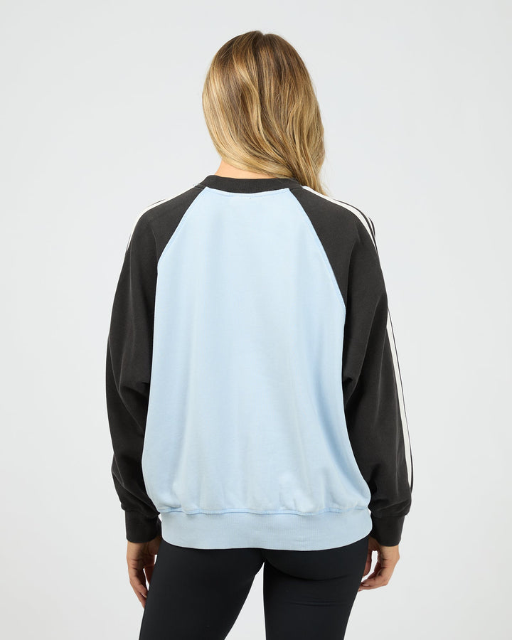 All About Eve Contrast Club Raglan Crew Blue