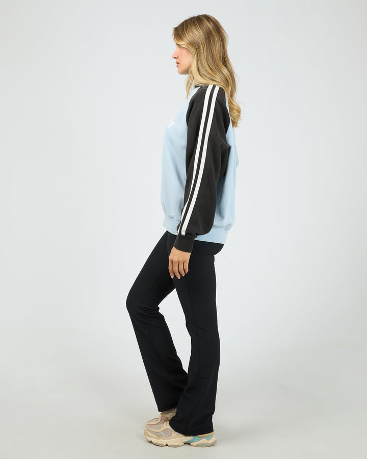 All About Eve Contrast Club Raglan Crew Blue