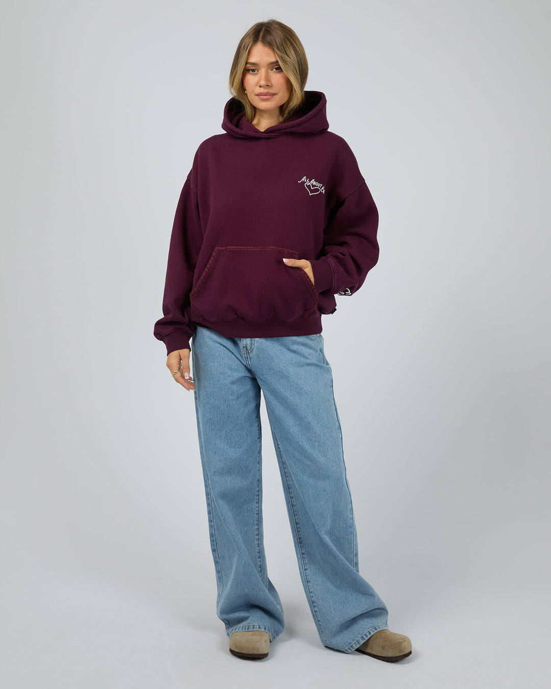 All About Eve Bake Shop Box Hoodie Wine