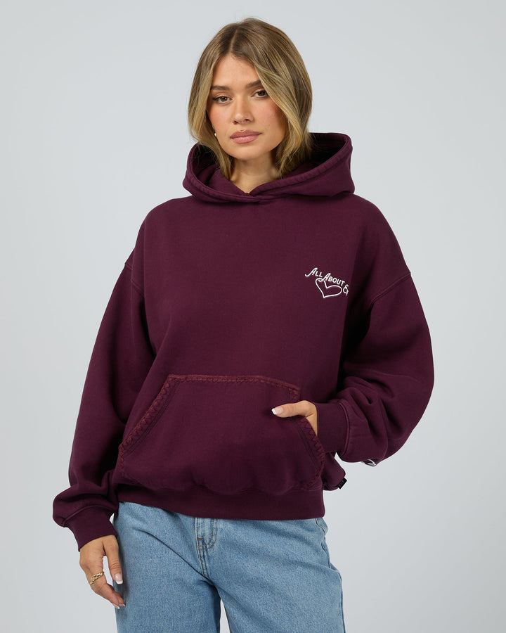 All About Eve Bake Shop Box Hoodie Wine