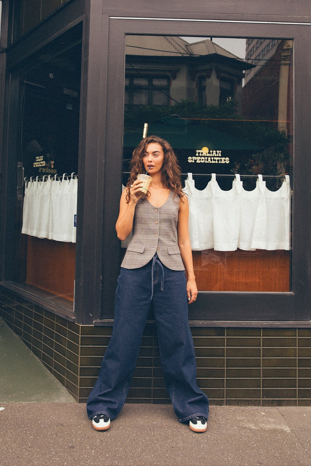All About Eve Gia High Rise Baggy Jean Indigo